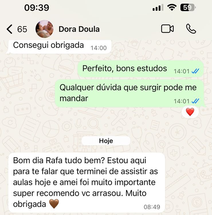 Depoimento de aluna da Oficina do Parto